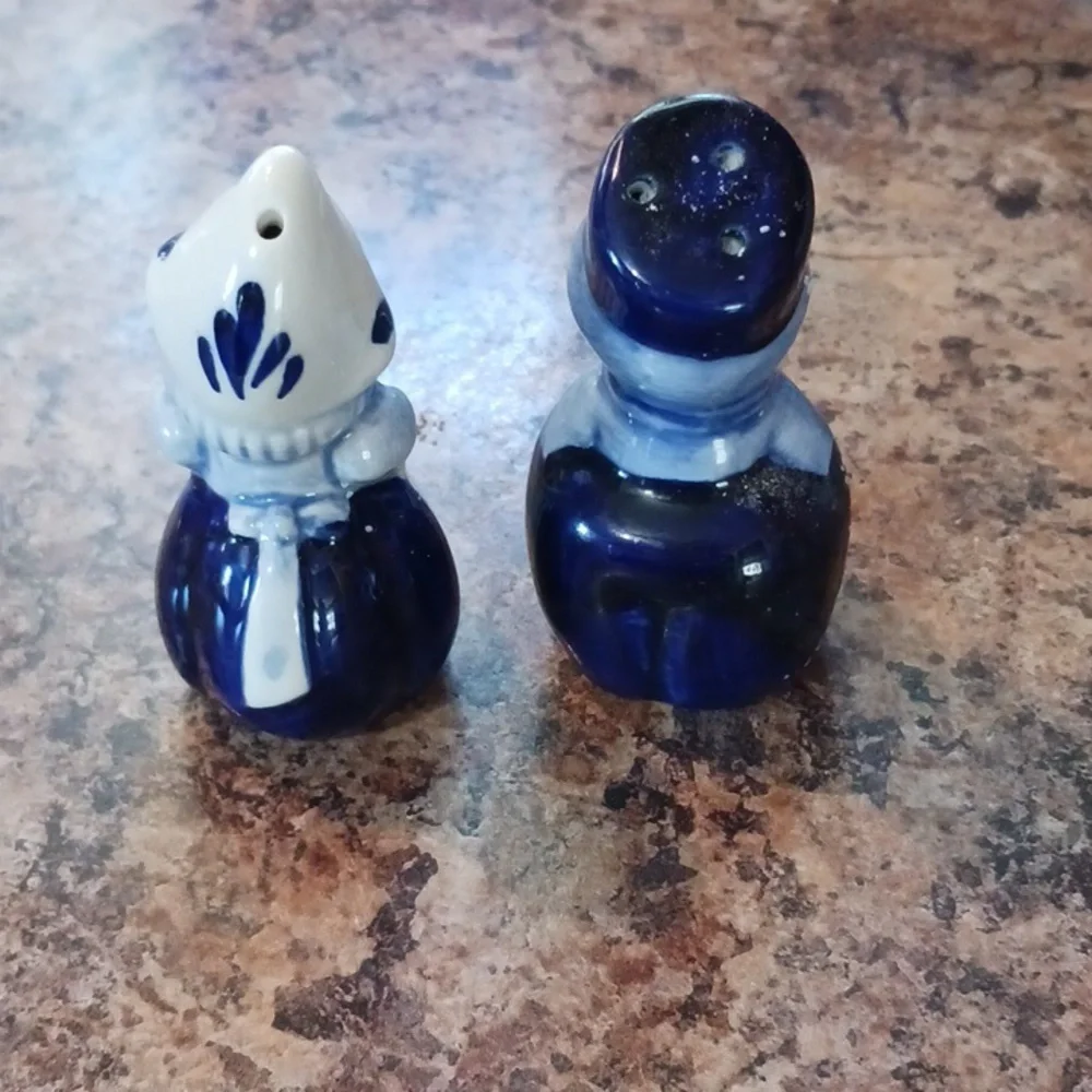 VINTAGE Danish Girl & Boy Salt & Pepper Shakers Set